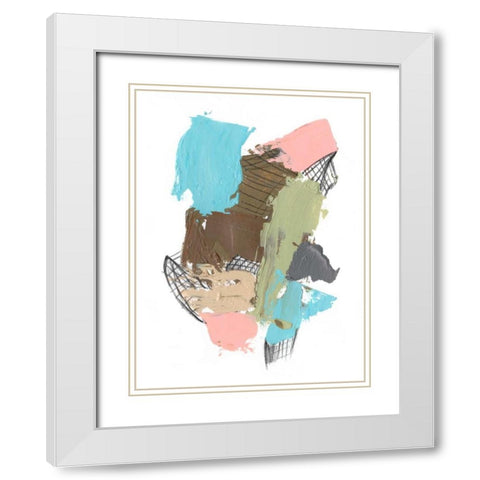 Paint Web I White Modern Wood Framed Art Print with Double Matting by Goldberger, Jennifer