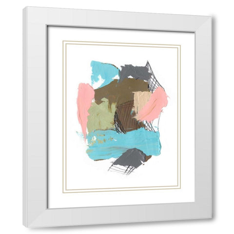 Paint Web II White Modern Wood Framed Art Print with Double Matting by Goldberger, Jennifer