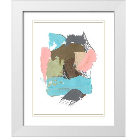 Paint Web II White Modern Wood Framed Art Print with Double Matting by Goldberger, Jennifer