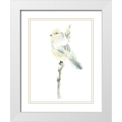 Avian Impressions I White Modern Wood Framed Art Print with Double Matting by Vess, June Erica