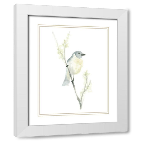 Avian Impressions III White Modern Wood Framed Art Print with Double Matting by Vess, June Erica