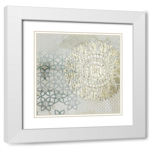 Tapestry Melange I White Modern Wood Framed Art Print with Double Matting by Vess, June Erica