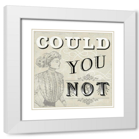 Victorian Snark III White Modern Wood Framed Art Print with Double Matting by Vess, June Erica