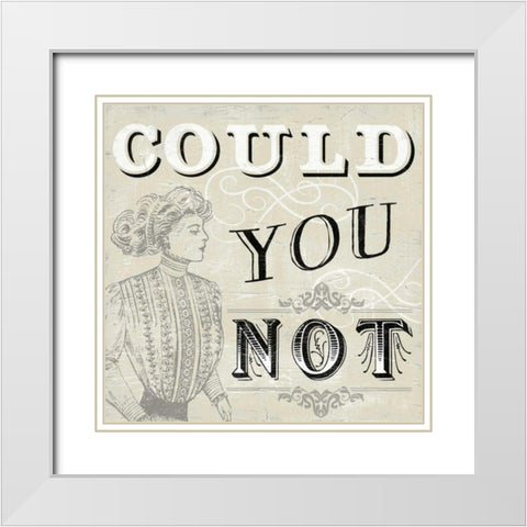 Victorian Snark III White Modern Wood Framed Art Print with Double Matting by Vess, June Erica