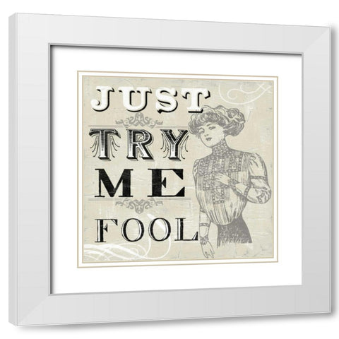 Victorian Snark IV White Modern Wood Framed Art Print with Double Matting by Vess, June Erica