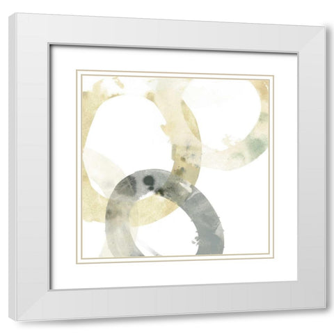 Neutral Halo I White Modern Wood Framed Art Print with Double Matting by Vess, June Erica