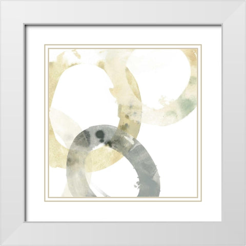Neutral Halo I White Modern Wood Framed Art Print with Double Matting by Vess, June Erica