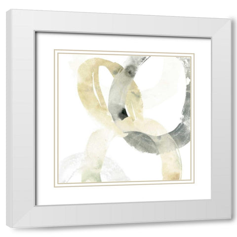 Neutral Halo II White Modern Wood Framed Art Print with Double Matting by Vess, June Erica