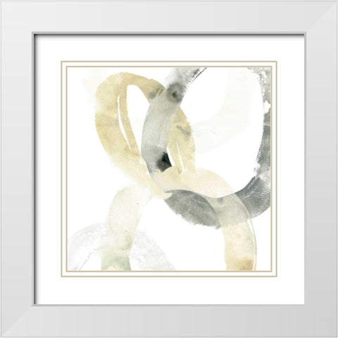 Neutral Halo II White Modern Wood Framed Art Print with Double Matting by Vess, June Erica