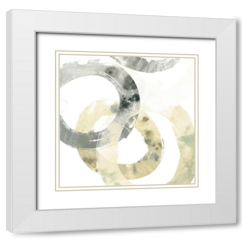 Neutral Halo IV White Modern Wood Framed Art Print with Double Matting by Vess, June Erica