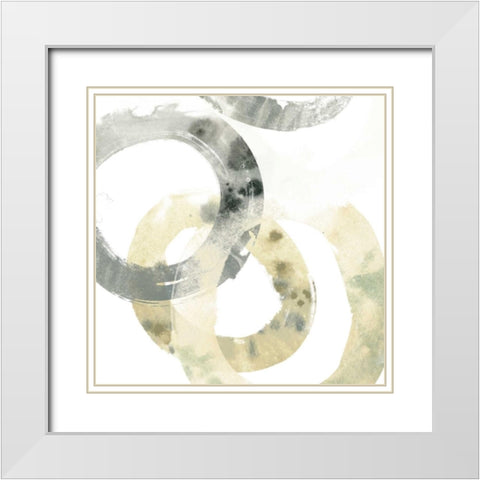Neutral Halo IV White Modern Wood Framed Art Print with Double Matting by Vess, June Erica