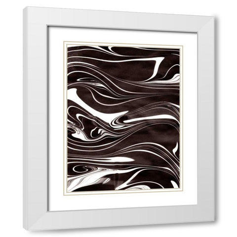 Yinyang I White Modern Wood Framed Art Print with Double Matting by Ludwig, Alicia