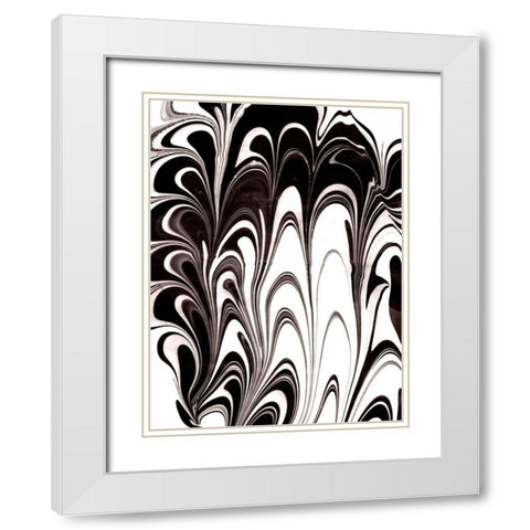 Yinyang VI White Modern Wood Framed Art Print with Double Matting by Ludwig, Alicia