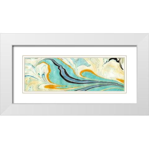 Placid II White Modern Wood Framed Art Print with Double Matting by Ludwig, Alicia