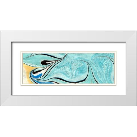 Placid III White Modern Wood Framed Art Print with Double Matting by Ludwig, Alicia
