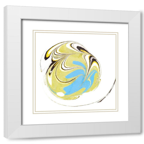 Citrine Momentum I White Modern Wood Framed Art Print with Double Matting by Ludwig, Alicia