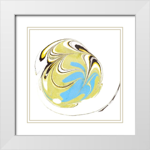 Citrine Momentum I White Modern Wood Framed Art Print with Double Matting by Ludwig, Alicia