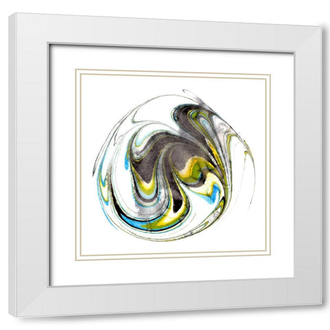 Citrine Momentum II White Modern Wood Framed Art Print with Double Matting by Ludwig, Alicia