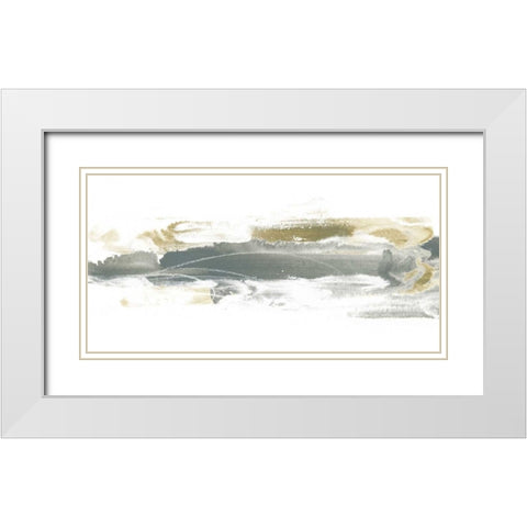Neutral Geology IV White Modern Wood Framed Art Print with Double Matting by Vess, June Erica