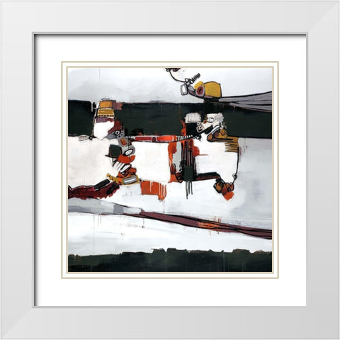 Absurd Machine White Modern Wood Framed Art Print with Double Matting by Taylor, Kari