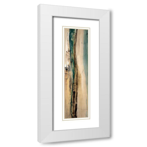 Analogous III White Modern Wood Framed Art Print with Double Matting by Taylor, Kari