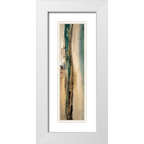 Analogous III White Modern Wood Framed Art Print with Double Matting by Taylor, Kari