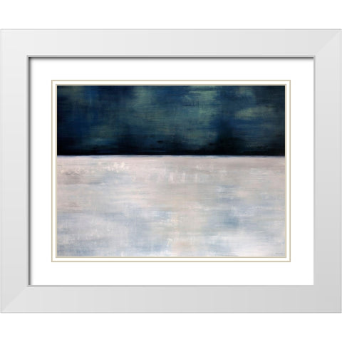 Arctic Night White Modern Wood Framed Art Print with Double Matting by Edmunds, Sydney
