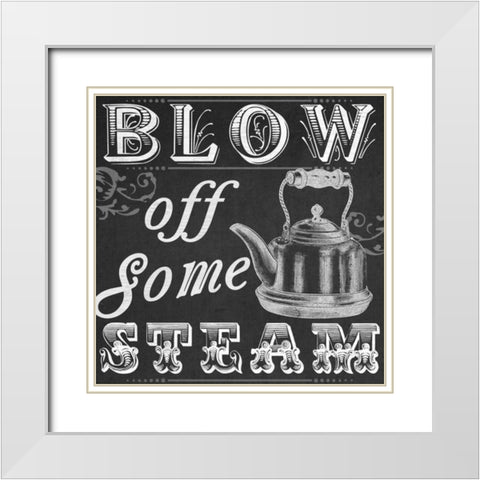 Kitchen Sass I White Modern Wood Framed Art Print with Double Matting by Vess, June Erica