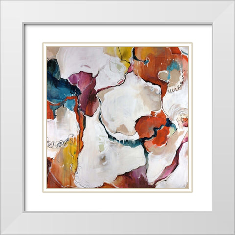 Carnival White Modern Wood Framed Art Print with Double Matting by Edmunds, Sydney