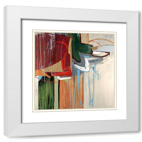 Kink White Modern Wood Framed Art Print with Double Matting by Edmunds, Sydney