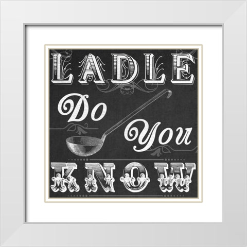 Kitchen Sass IV White Modern Wood Framed Art Print with Double Matting by Vess, June Erica