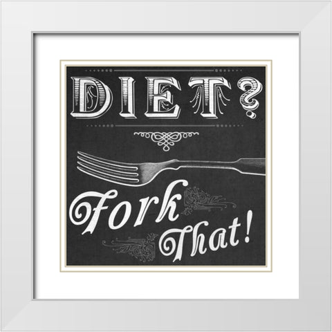 Kitchen Sass VI White Modern Wood Framed Art Print with Double Matting by Vess, June Erica