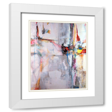 Run For the Roses White Modern Wood Framed Art Print with Double Matting by Maas, Jodi