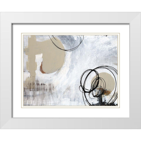 Verse I White Modern Wood Framed Art Print with Double Matting by Schicker, Joshua
