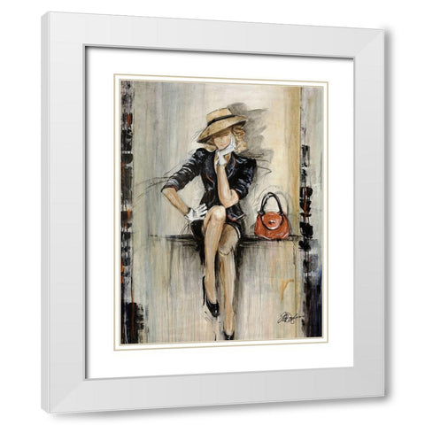 Vogue White Modern Wood Framed Art Print with Double Matting by Douglass, Farrell