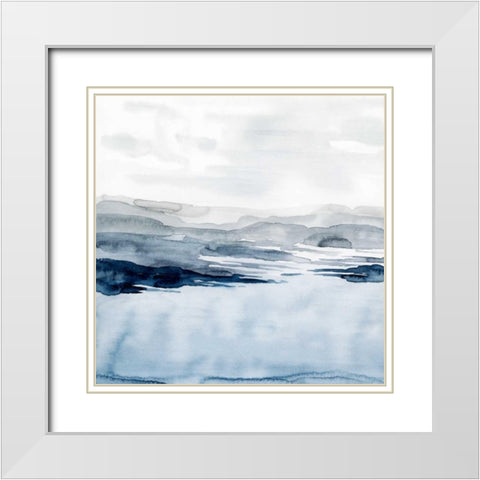Faded Horizon I White Modern Wood Framed Art Print with Double Matting by Popp, Grace