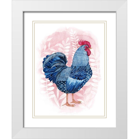 Lyrical Crow I White Modern Wood Framed Art Print with Double Matting by Popp, Grace