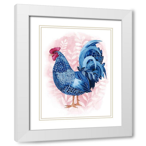 Lyrical Crow II White Modern Wood Framed Art Print with Double Matting by Popp, Grace