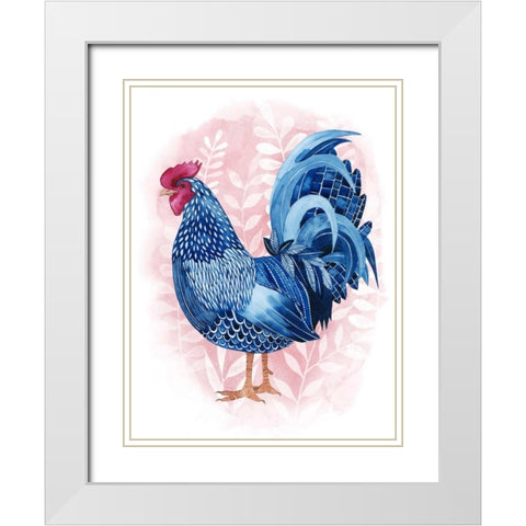 Lyrical Crow II White Modern Wood Framed Art Print with Double Matting by Popp, Grace