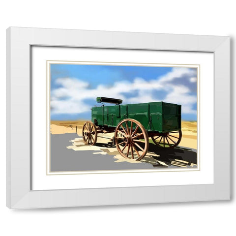 Bold Wagon I White Modern Wood Framed Art Print with Double Matting by Kalina, Emily