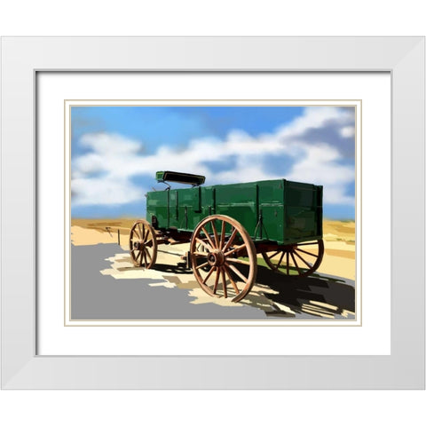 Bold Wagon I White Modern Wood Framed Art Print with Double Matting by Kalina, Emily
