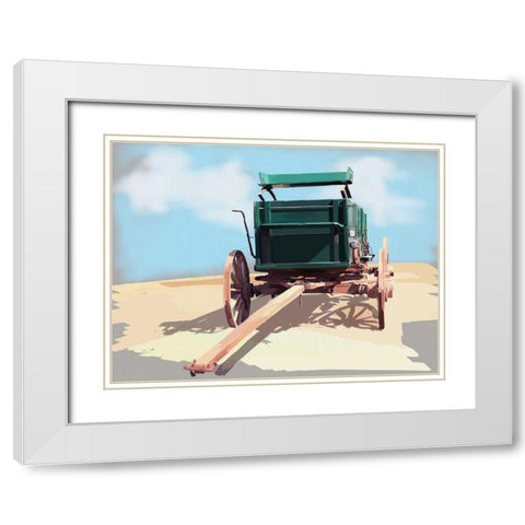 Bold Wagon II White Modern Wood Framed Art Print with Double Matting by Kalina, Emily