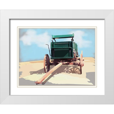 Bold Wagon II White Modern Wood Framed Art Print with Double Matting by Kalina, Emily
