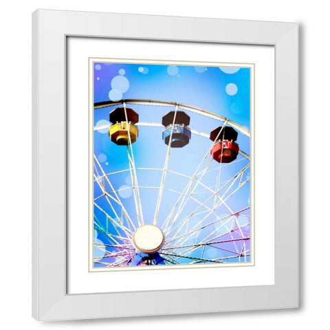 Carnival Blues III White Modern Wood Framed Art Print with Double Matting by Coomes, Sylvia