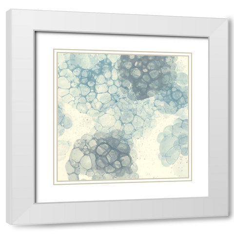 Matrix Study II White Modern Wood Framed Art Print with Double Matting by Stramel, Renee W.