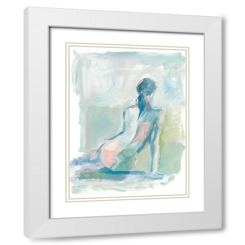 Modern Figure Study II White Modern Wood Framed Art Print with Double Matting by Harper, Ethan