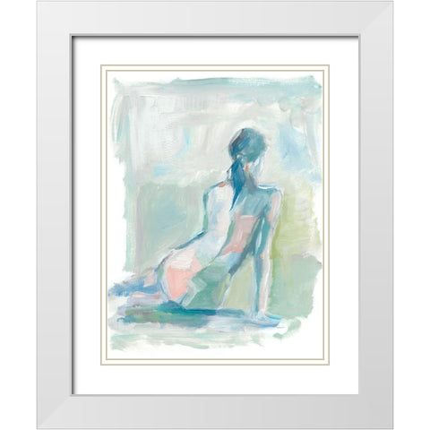 Modern Figure Study II White Modern Wood Framed Art Print with Double Matting by Harper, Ethan