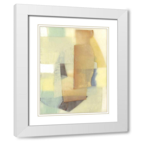 Translucent Layers I White Modern Wood Framed Art Print with Double Matting by Goldberger, Jennifer