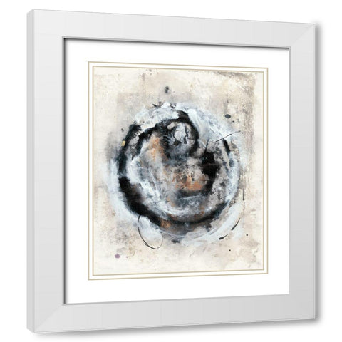 Circular Energy III White Modern Wood Framed Art Print with Double Matting by Combs, Joyce