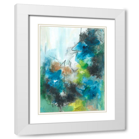 Spring Delight I White Modern Wood Framed Art Print with Double Matting by Combs, Joyce